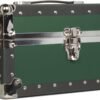 Summer Camp and College Dorm Mini Storage Trunk Organizer Keepsake Box Treasure Chest Footlocker Size 14"L x 8"H x 8"W Hunter Green - Image 2