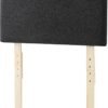 Tavira Allure® Boucle Dorm Headboard with Legs - Black - Image 2