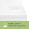 BioPEDIC 2-Inch Twin-XL Size Mattress Topper, Essential Medium Plush Memory Foam Mattress Topper, CertiPUR-US Certified, White, Twin-XL Size (80" L x 39" W x 2" H) - Image 6
