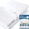 Twin XL Mattress Topper Cover 1-2 Inch, Removable Viscose Made from Bamboo Zippered Cover for Latex Mattress Topper, Twin Extra Long Mattress Topper Protector with Straps - Image 2