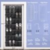 Tiblue Over The Door Shoe Organizers 35 Mesh Pockets Hanging Shoe Organizer Shoe Rack For Closet Entryway Bedroom Bathroom Pantry Shoe Holder, Men Sneakers, Women High Heeled Shoes, Flip Flops Black - Image 4