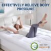 BDEUS Dual Layer 4 Inch Memory Foam Mattress Topper Twin XL Size for Dorm Room, 2 Inch Gel Memory Foam Plus 2 Inch Down Alternative Quilted Pillow Top Mattress Pad Cover,College Dorm Essentials,White - Image 8