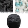 Bean Bag Chairs, Memory Foam Bean Bag Chair for Adults/Teens/Kids, Velvet Lazy Sofa Furniture with Removable High-Rebound Memory Foam for Living Room Bedroom College Dorm - Image 5