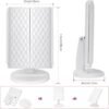 Trifold Vanity Mirror with Lights，Tabletop Mount Makeup Mirror with Lights and 1x/2x/3x Magnification 21LED Mirror Touch Screen Two Power Supply Modes Make Up Mirror - Image 7