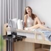 Bedside Shelf, Bunk Bed Table Shelf for Top Bunk, Black Clip On Nightstand with Removable Cup Holder&Power Strip Holder, Bunk Bed Tray for Dorm Bed&Loft Bed,College Dorm Room Essentials for Girls,Guys - Image 3