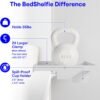 BedShelfie Bedside Shelf for Bunk Bed & Top Bunk, College Dorm Room Essentials, Loft Nightstand, Floating Bed Side Table Tray Storage, Dorm Room Decor, College Dorm Essentials - 2.5" Cup Holder, Grey - Image 5