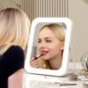 8"x10" Lighted Vanity Mirror, Makeup Mirror with Light, Dimmable Touch Screen, Portable Travel Mirror with U-Shaped Bracket, Cosmetic Mirror with Lights for Makeup Desk ＆ Dressing Room - Image 8