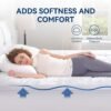 BDEUS Dual Layer 4 Inch Memory Foam Mattress Topper Twin XL Size for Dorm Room, 2 Inch Gel Memory Foam Plus 2 Inch Down Alternative Quilted Pillow Top Mattress Pad Cover,College Dorm Essentials,White - Image 4
