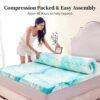 4 inch Memory Foam Mattress Topper Twin XL for College and Dorm, Gel Infused Memory Foam Mattress Pad for Pressure Relief, 38x80 Inches - Image 7