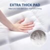 BDEUS Dual Layer 4 Inch Memory Foam Mattress Topper Twin XL Size for Dorm Room, 2 Inch Gel Memory Foam Plus 2 Inch Down Alternative Quilted Pillow Top Mattress Pad Cover,College Dorm Essentials,White - Image 6