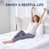 BDEUS Dual Layer 4 Inch Memory Foam Mattress Topper Twin XL Size for Dorm Room, 2 Inch Gel Memory Foam Plus 2 Inch Down Alternative Quilted Pillow Top Mattress Pad Cover,College Dorm Essentials,White - Image 9