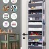 ULG 1 Pack Over Door Organizer with 5 Large Pockets 10 Mesh Side Pockets, 44 lbs Weight Capacity Hanging Storage Organizer with Clear Window Kids Toys, Shoes, Diapers, Dark Grey, 5 Layers - Image 8