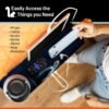 Squirrel-Bedside Perch, Floating Organizer with USB-C & A Charging Ports, Sturdy, Easy to assemble, Bedside Caddy & Nightstand,Blue - Image 4