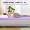 BedsPick Mattress Topper Twin XL Memory Foam, Gel Mattresses Pad Extra Long Twin for Back Pain Relief, 2 Inch Plush College Dorm Bed Cushion for RV, Camp, Couch and Hospital - Image 4