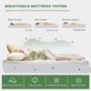 Twin XL Mattress Topper Viscose Derived from Bamboo, Thick Pillow Top Mattress Pad with Deep Pockets for 6-15 inches Mattress, Soft Mattress Topper College Dorm Size for Back Pain Relief - Image 6