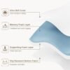 Zenzy 4" Twin Extra Long Memory Foam Mattress Topper, [Removable] [Washable] Cover and [Adjustable] Straps, CertiPUR-US Certified Mattress Topper Twin XL for College Dorm- White - Image 5