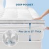 Bedsure Breescape Mattress Topper Twin XL, Extra Long Twin Cooling Pillow Top Mattress Pad, Extra Thick for College Dorm, Soft Quilted Mattress Cover, with a Deep Pocket Fitted to 8"-21" Mattresses - Image 7