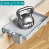 SPACEKEEPER Bedside Shelf for Bed, Foldable Bunk Bed Shelf Organizer for Top Bunk College Dorm Room Essentials Clip On Nightstand Bed Side Shelf Tray with Hanging Cup, Normal Size, Grey - Image 5
