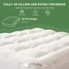 Twin XL Mattress Topper Viscose Derived from Bamboo, Thick Pillow Top Mattress Pad with Deep Pockets for 6-15 inches Mattress, Soft Mattress Topper College Dorm Size for Back Pain Relief - Image 5