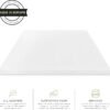 BioPEDIC 2-Inch Twin-XL Size Mattress Topper, Essential Medium Plush Memory Foam Mattress Topper, CertiPUR-US Certified, White, Twin-XL Size (80" L x 39" W x 2" H) - Image 5