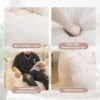 Bean Bag Chair with Filler, Bean Bag Sofa with Tufted Soft Stuffed Filling, Fluffy and Lazy Sofa, Comfy Cozy BeanBag Chairs with Memory Foam for Dorm, Apartment, Living Room (White) - Image 7
