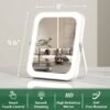 8"x10" Lighted Vanity Mirror, Makeup Mirror with Light, Dimmable Touch Screen, Portable Travel Mirror with U-Shaped Bracket, Cosmetic Mirror with Lights for Makeup Desk ＆ Dressing Room - Image 4