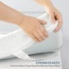 Twin XL Mattress Topper Cover 1-2 Inch, Removable Viscose Made from Bamboo Zippered Cover for Latex Mattress Topper, Twin Extra Long Mattress Topper Protector with Straps - Image 5
