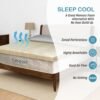 7 Zone Green Natural Organic Latex Mattress Topper Twin XL Size - 3 inch - Medium Firmness - GOLS Certified Latex Foam Bed Pad for College Dorm Room Durable and Breathable Zonal Support - Image 6