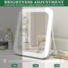 8"x10" Lighted Vanity Mirror, Makeup Mirror with Light, Dimmable Touch Screen, Portable Travel Mirror with U-Shaped Bracket, Cosmetic Mirror with Lights for Makeup Desk ＆ Dressing Room - Image 5