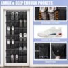 Tiblue Over The Door Shoe Organizers 35 Mesh Pockets Hanging Shoe Organizer Shoe Rack For Closet Entryway Bedroom Bathroom Pantry Shoe Holder, Men Sneakers, Women High Heeled Shoes, Flip Flops Black - Image 3