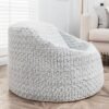Storage Bean Bag Chairs Cover (No Filler) Soft Washable Plush Fiber Adult Beanbag Chair Living Room Furniture Fuzzy Fur Bean Bag Cover Without Filling (Gradual Grey White Bean Bag Cover) - Image 2