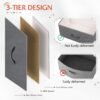 WLIVE 2 Drawer Nightstand and 16 Drawers Dresser Set, Dresser for Bedroom, Nursery, Closet, Hallway, Storage Dresser Organizer Unit, Dressers & Chests of Drawers with Fabric Bins, Dark Grey - Image 9