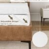 Zenzy 4" Twin Extra Long Memory Foam Mattress Topper, [Removable] [Washable] Cover and [Adjustable] Straps, CertiPUR-US Certified Mattress Topper Twin XL for College Dorm- Dark Gray - Image 6
