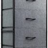 WLIVE Dresser with 4 Drawers, Storage Tower, Organizer Unit, Fabric Dresser for Bedroom, Hallway, Entryway, Closets, Sturdy Steel Frame, Wood Top, Easy Pull Handle, Dark Grey - Image 2