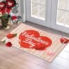 Valentine's Day Doormat Non Slip Outdoor Indoor Welcome Doormat Farmhouse Front Door Decoration Mat Entry Way Floor Mats for Patio Sink, 17" x 29" - Image 2