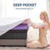 BDEUS Dual Layer 4 Inch Memory Foam Mattress Topper Twin XL Size for Dorm Room, 2 Inch Gel Memory Foam Plus 2 Inch Down Alternative Quilted Pillow Top Mattress Pad Cover,College Dorm Essentials,White - Image 7