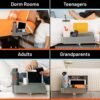 Squirrel-Bedside Perch for College Dorm Bunk Bed, Floating Organizer with USB-C & A Charging Ports, Small Spaces, Bedside Caddy & Nightstand,Dorm Room Decor, Modern designer dorms, Grey - Image 4