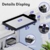Bedside Shelf, Bunk Bed Table Shelf for Top Bunk, Black Clip On Nightstand with Removable Cup Holder&Power Strip Holder, Bunk Bed Tray for Dorm Bed&Loft Bed,College Dorm Room Essentials for Girls,Guys - Image 5