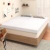 [Twin XL] Mattress Topper, 4" Mattress Topper Twin Extra Long, Memory Foam Mattress Topper Twin XL for College Dorm with Removable Cover and Straps, White - Image 2