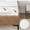 Zenzy 4" Twin Extra Long Memory Foam Mattress Topper, [Removable] [Washable] Cover and [Adjustable] Straps, CertiPUR-US Certified Mattress Topper Twin XL for College Dorm- White - Image 6