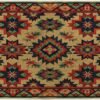 Aztec Door Mat Indian Geometry Floral Pattern Tribal Southwestern Red Green Beige Rubber Absorbent Dirt Trapper Non Slip Washable Indoor Home Porch Outdoor Welcome Doormat Entry Mats 17x29 Inch - Image 2
