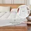 Twin XL Mattress Topper Viscose Derived from Bamboo, Thick Pillow Top Mattress Pad with Deep Pockets for 6-15 inches Mattress, Soft Mattress Topper College Dorm Size for Back Pain Relief - Image 7