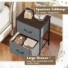 WLIVE Nightstand, 2 Drawer Dresser for Bedroom, Small Dresser with 2 Drawers, Bedside Furniture, Night Stand, End Table with Fabric Bins for Bedroom, Closet, Entryway, College Dorm, Dark Grey - Image 6