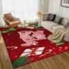 6' X 9' Christmas Rug Merry Xmas Door Mat Non-Slip Indoor Outdoor Front Door Doormat Living Room Bedroom Entrance Rug Happy Xmas Home Festive Decoration - Image 2