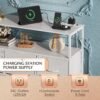 WLIVE White Dresser for Bedroom with 5 Fabric Drawers, Entertainment Center with Open Shelf and Power Outlet for 45 inch TV, Dresser TV Stand with Storage for Closet, Hallway, College Dorm - Image 6
