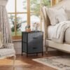 WLIVE 2 Drawer Nightstand and 16 Drawers Dresser Set, Dresser for Bedroom, Nursery, Closet, Hallway, Storage Dresser Organizer Unit, Dressers & Chests of Drawers with Fabric Bins, Dark Grey - Image 3