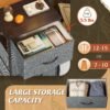 WLIVE Dresser with 4 Drawers, Storage Tower, Organizer Unit, Fabric Dresser for Bedroom, Hallway, Entryway, Closets, Sturdy Steel Frame, Wood Top, Easy Pull Handle, Dark Grey - Image 6