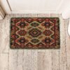 Aztec Door Mat Indian Geometry Floral Pattern Tribal Southwestern Red Green Beige Rubber Absorbent Dirt Trapper Non Slip Washable Indoor Home Porch Outdoor Welcome Doormat Entry Mats 17x29 Inch - Image 6
