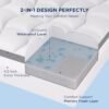 Bedsure Twin XL 4.5 Inch Memory Foam Mattress Topper for College Dorm, Dual Layer 2.5" Gel Memory Foam and 2" Waterproof Mattress Pad Dorm Room Essential, Extra Long Twin Pillow Top for Back Pain - Image 3