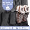 Tiblue Over The Door Shoe Organizers 35 Mesh Pockets Hanging Shoe Organizer Shoe Rack For Closet Entryway Bedroom Bathroom Pantry Shoe Holder, Men Sneakers, Women High Heeled Shoes, Flip Flops Black - Image 6